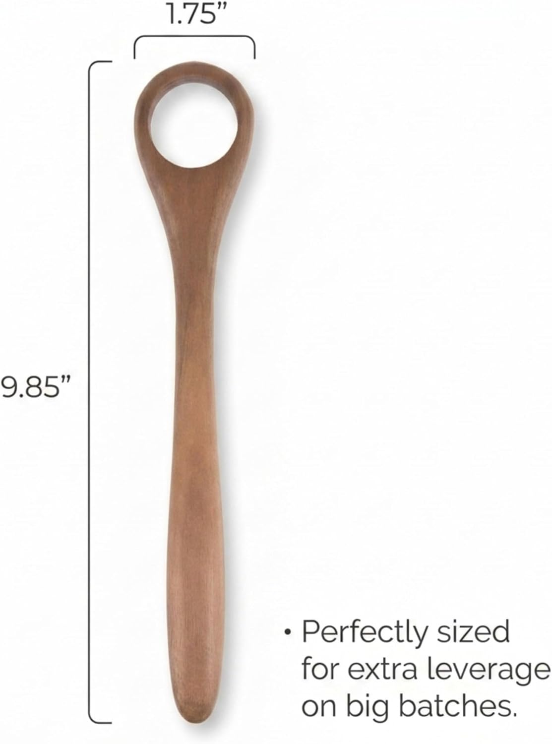 Salt & York Danish Dough Whisk, Acacia Wood Sourdough Bread Mixing Tool for Pizza Dough, Biscuits & Cake Batter, Kitchenware with Unique Wood Grain Hook, Ideal for Wedding & Housewarming Gift, 14.5 in