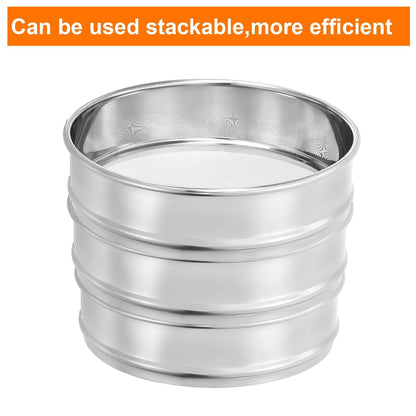 PATIKIL 10 Mesh Lab Sieve, 8" Diameter Test Sieve 304 Stainless Steel Wire Cloth (2mm) for Industrial Laboratory
