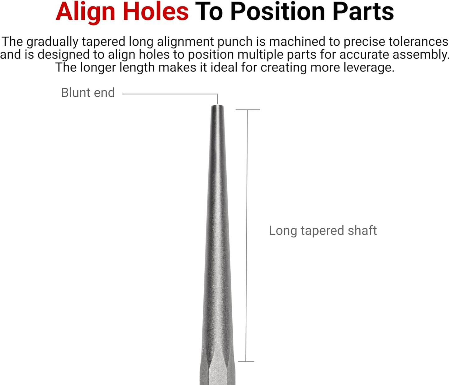 TEKTON 1/8 Inch Roll Pin Punch | 66064 | Made in USA