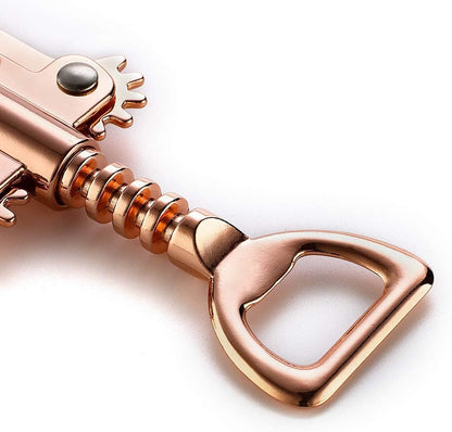 JXS Simple Wing Corkscrew Gold Wine Opener and Beer Opener, Multifunctional Wine Corkscrew Opener
