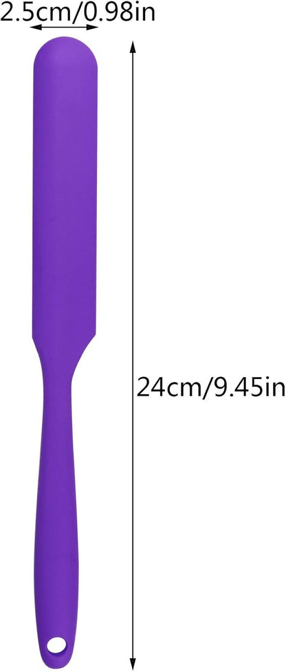 4pcs Silicone Spatula Set Heat Resistant Cake Cream Butter Spatulas Mixing Batter Scraper Non-Stick Flexible Baking Cooking Tool 4 Colors (multicolor)