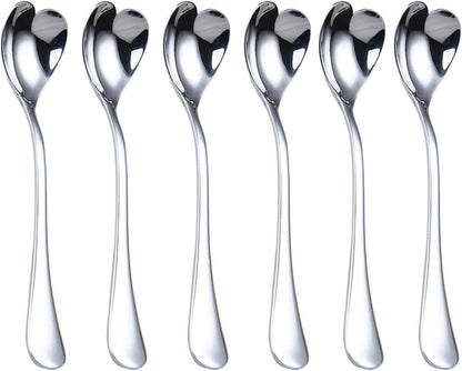 Mini Coffee Spoons, heart shaped, 4.9-inch18/10 Stainless Steel Spoon Set, set of 6