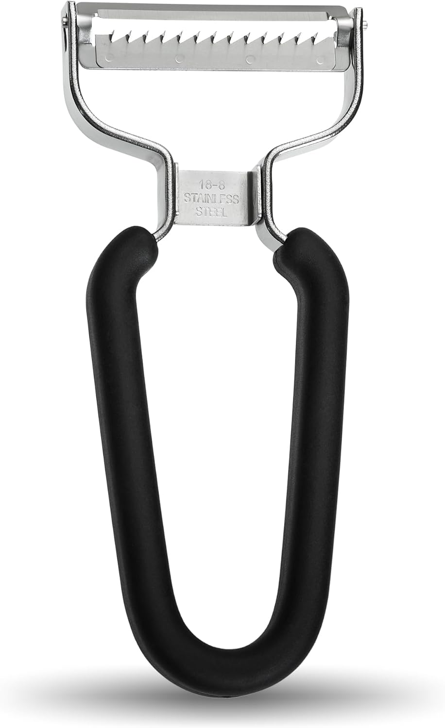 Lurch Germany Universal Ultra Sharp Stainless Steel Vegetable Swivel Peeler for for Potatoes, All Fruits & Veggies | Non-Slip Comfortable Handle | 5.1 x 2.3 Inches / 13 cm x 6 cm - Black