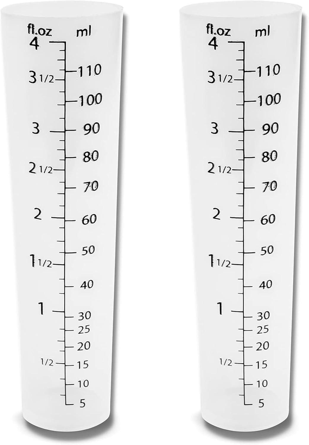ACCUPOUR 4oz (110 mL) Graduated Cylinder - Heat Resistant & Chemical Resistant, Multipurpose Measuring Cylinder, Measurements in Milliliters (mL) and Fluid Ounces (Fl Oz) (1 Pack)