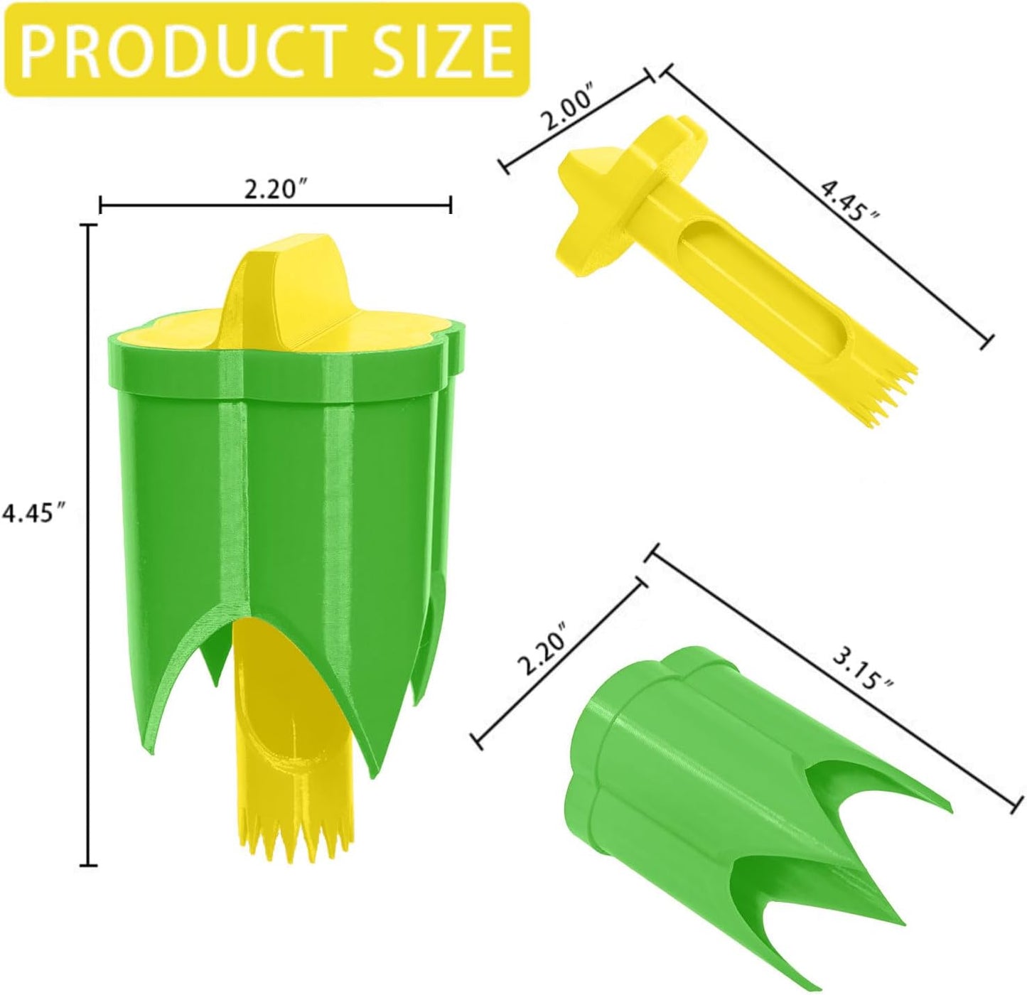 Pepper Corer, 2 in 1 Red Bell Pepper Seed Corer Remover Tool, Fruit & Vegetable Corers Quick Cave Tools for Jalapeno Cutter Deseeder, Green
