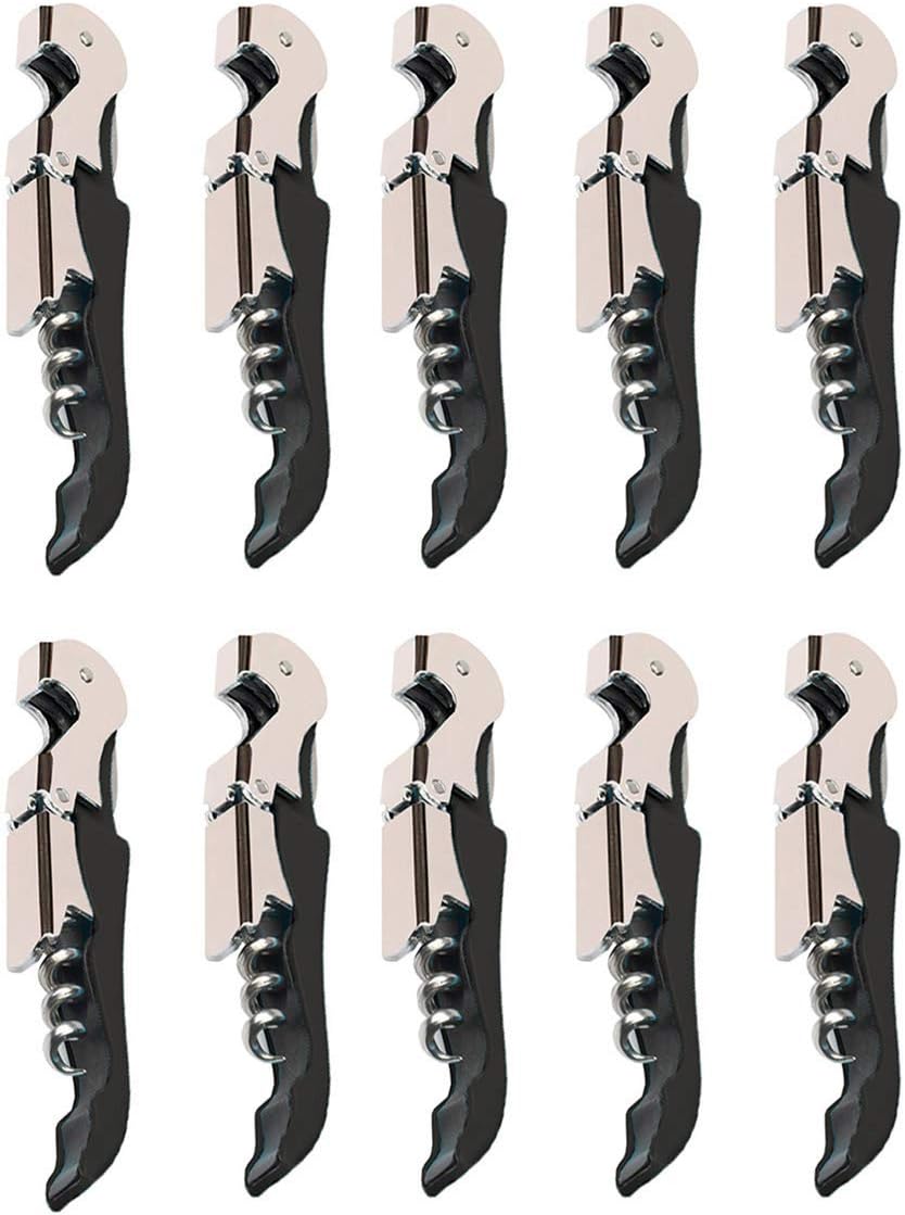 Kit-Home Professional Waiter Corkscrew Wine Openers Set (4 PCS),Upgraded with Heavy Duty Stainless Steel Hinges Wine Key for Restaurant Waiters, Sommelier, Bartenders