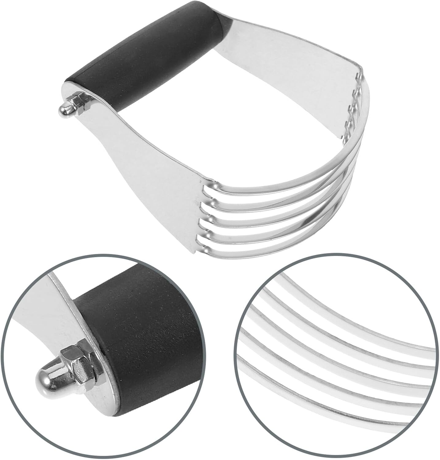 Heavy Duty Stainless Steel Dough Blender for Baking Multifunctional Pastry Cutter Tool for Mixing Cutting and Scraping Flour Manual Flour Mixer for Professional Bakers