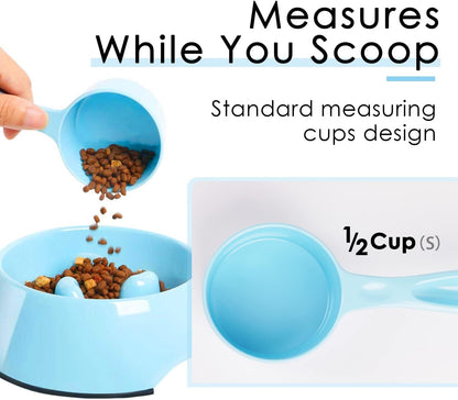 SUPERDESIGN 1 Cup Dog Food Scoop for Container Melamine Measuring Scoop for Dogs Cats Birds and Rabbits Pet Food Feeding Scoop Dishwasher Safe - Yellow