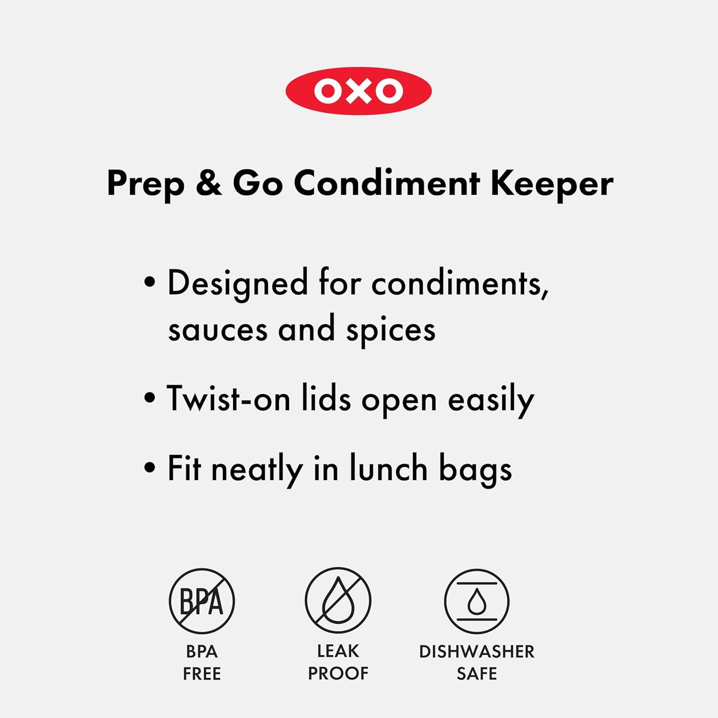OXO Good Grips Prep and Go Silicone Squeeze Bottle 2 Pack - Ocean Blue