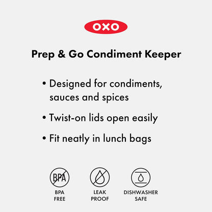 OXO Good Grips Prep and Go Silicone Squeeze Bottle 2 Pack - Ocean Blue