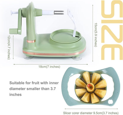 Soft Home Upgraded Plastic Apple Peeler, Pear Peeler and Apple Slicer Corer with Stainless Steel Blades(one backup blade included)