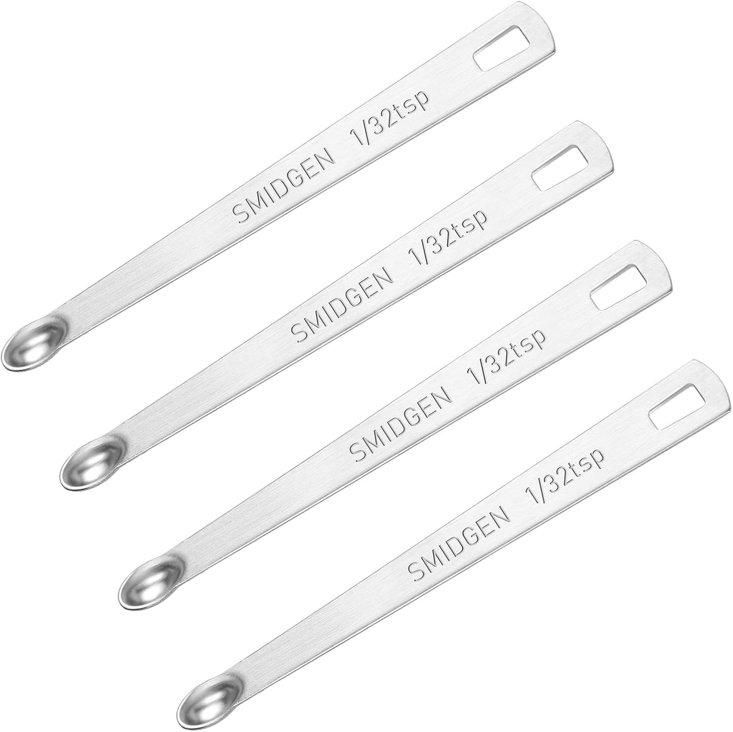 4 PCS 1/4 Teaspoon Scoop Mini Scoop Stainless Steel Mini Spoon Coffee Scoops Measuring Single Small 1/4 Teaspoon Measuring Spoon for Coffee, Tea (Silver)