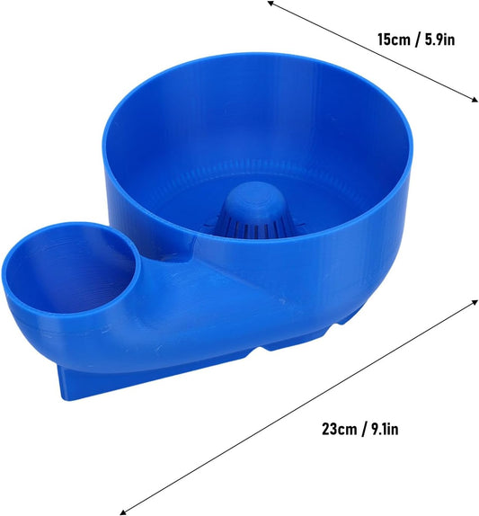 Fruit Washer Bowl, Automatic Vegetable Cleaner Spinner Basket with Drain System ABS Kitchen Produce Washing Container for Fruits Vegetables (Blue)