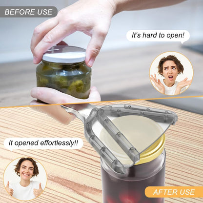 Jar Opener for Weak Hands,Jar Opener for Seniors with Arthritis,Can Opener Jar Opener Gripper Kitchen Gadgets Bottle Opener Jar Lid Opener,Gripper Opener for Jars Bottles(Grey)