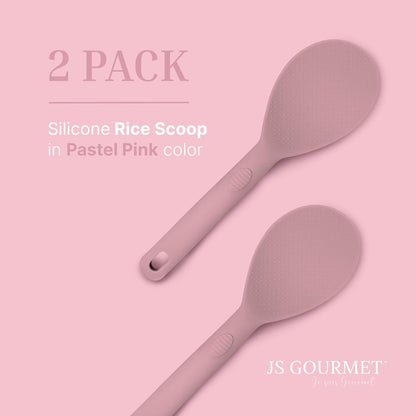 Silicone Pastry Brush Set – 2-Piece Set of Basting Brushes for Cuisine and BBQ – Kitchen Tools and Accessories with Comfortable Handles, Heat-Resistant Utensils for Cooking & Baking – Pastel Pink