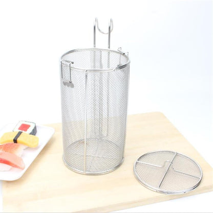 Stainless Steel Spice Seasoning Strainer, Collapsible Tea Strainer, Soup Seasonings Seperation Basket with High Extension Handle Design for Cooking Brines Soups Spices