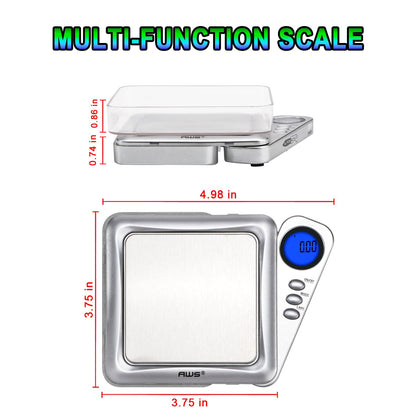 American Weigh Scales Blade Series Digital Pocket Gram Scale 1000g x 0.1g | Precision Mini Scale 0.1g Accuracy, Pocket Scale for Kitchen, Gold, Gems & Coin Scale, Smart Digital & Compact Scale