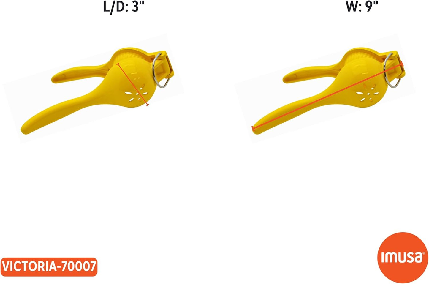 IMUSA Lemon or Lime Manual Squeezer, Citrus Juicer for Max Extraction, Green