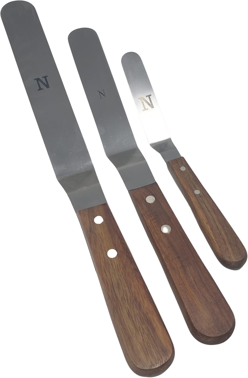 Professional Cake Decorating Tools - Large Stainless Steel 8" Icing Spatula - Offset Baking Icing Spatula with Wood Handle (8 inch)
