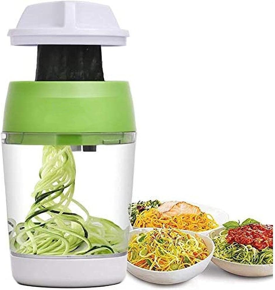 Handheld Vegetable Spiralizer, Manual Vegetable Spiralizer Vegetable Veggie Spiral Cutter for Carrots Cucumbers (1#)