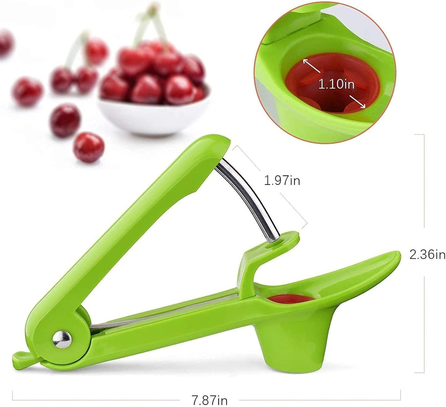 Cherry Pitter Tool Pit Remover, Multiple Cherry Seed Remover, 7 Holes Cherry Stoner Pitter Quick Release, Multiple Cherry Pit Remover Cherries Jam