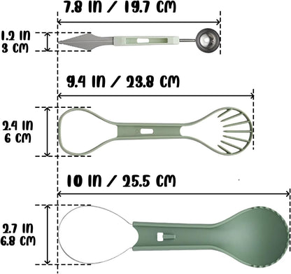 1 PCS Melon Baller Scoop Set, 6 in 1 Fruit Cutter, Seed Remover, Watermelon Scooper, Fruit Carving Tool, Dig Pulp Separator, Stainless Steel Gadget for Camping and Kitchen