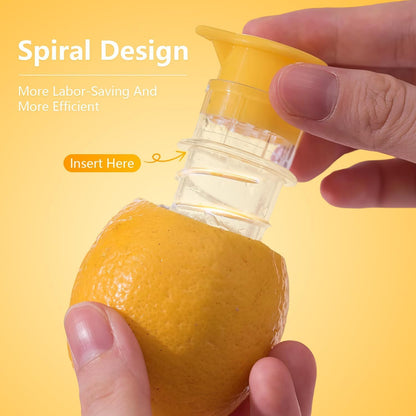 Lemon Mini Squeezer, Screw Top Lemon squeezer Juicer Mini Manual Squeezer, Portable Juicer With Lid, Squeeze Lime for Drinks, Cocktails (Yellow +Green)