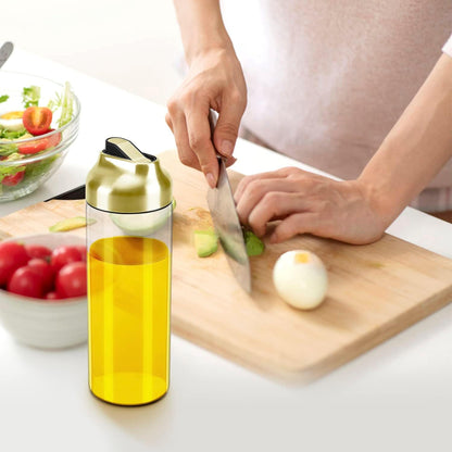 Aelga Olive Oil Dispenser - 14 OZ Glass Oil and Vinegar Dispenser Bottles Set for Kitchen No Drip-Set of 2