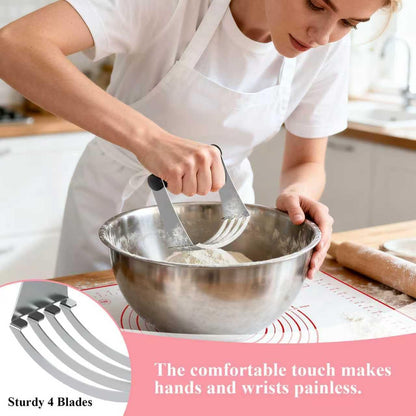 Biscuit Cutter Set, Dough Blender, Pastry Cutter, Biscuit Cutter, Dough Cutter,Pastry Cutter Set, Round Sifter,Baking Dough Tools for Cooking Cookies (3 Pcs/Set)