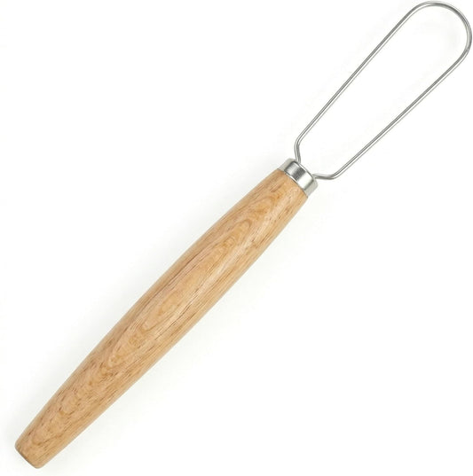 Jar Whisk | Stainless Steel with Wooden Handle | For Sourdough Starter, Peanut Butter, Almond Butter, Cashew Butter, Protein Shakes, Tahini, Yogurt, Sauces, Jams and Jellies, Honey and Pancake Batter
