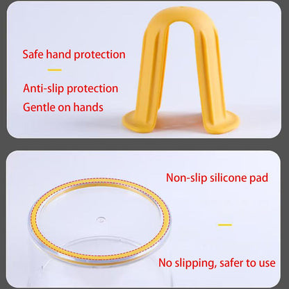 Corn Kernel Remover Tool, Stainless Steel Corn Stripper, Easy Corn Cob Peeler, Safe Grip Kitchen Gadget, Removes Corn in Seconds, No Mess, BPA Free Container (1, Yellow)