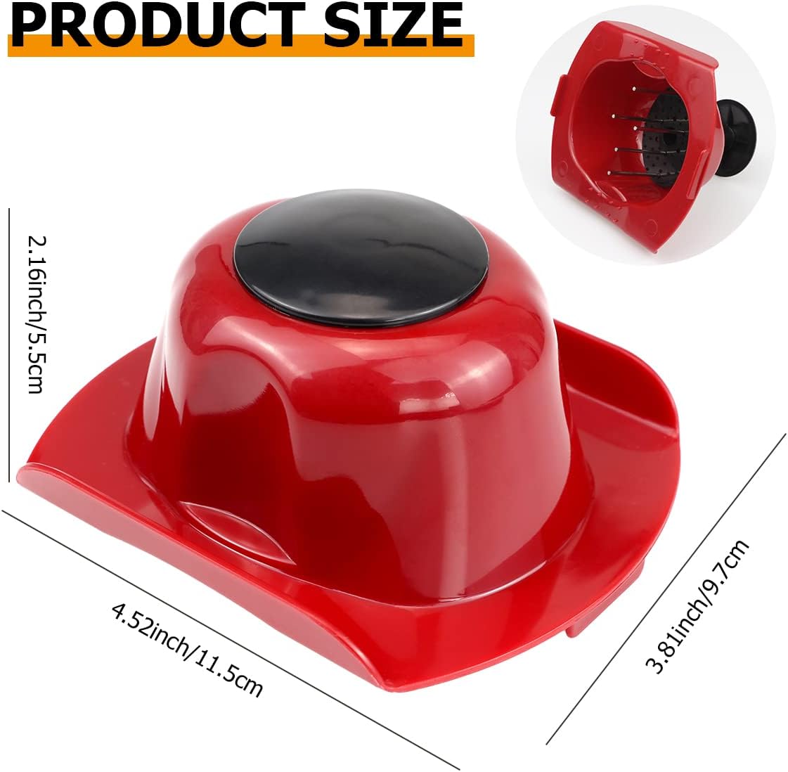 DOERDO Food Safety Holder for Mandolin Slicer Food Slicer Cutter Finger Guard Vegetable Cutting Finger Protector, Red, 4.8 * 3.5inch