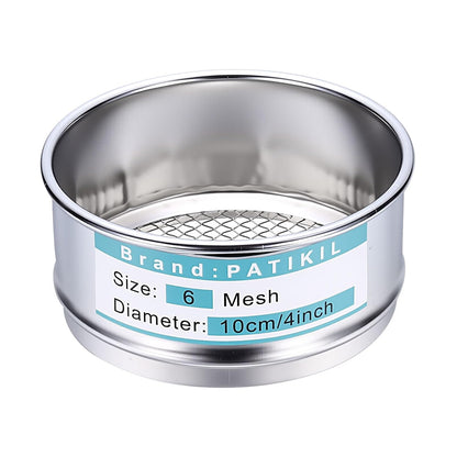 PATIKIL 325 Mesh(0.045mm) Lab Sieve, 3.9"(10cm) Diameter Sifting Screen 304 Stainless Steel Wire Cloth Fine Mesh Sieve for Industrial Laboratory Home Soil Sifter Dry Sift Screens Hash - Colors A