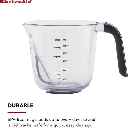 KitchenAid KQ298OSOBA Gourmet Set of 3 Measuring Jugs, Onyx