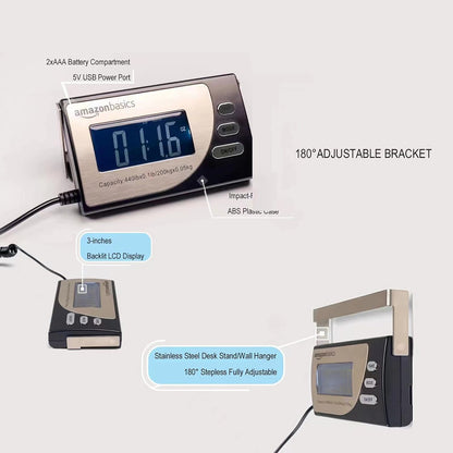 Amazon Basics Digital Postal Shipping Scale with Tare Function, AC Adapter, 65 lb Capacity, 0.1 oz Readability, LCD Display, Black