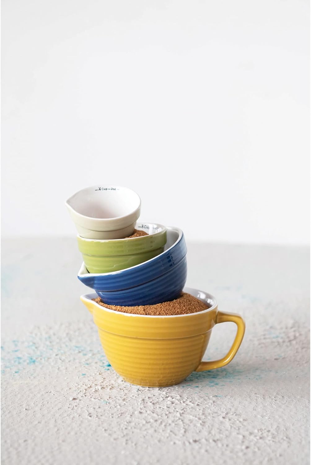 Creative Co-Op Bowl Shaped Measuring Cups (Set of 4 Sizes)