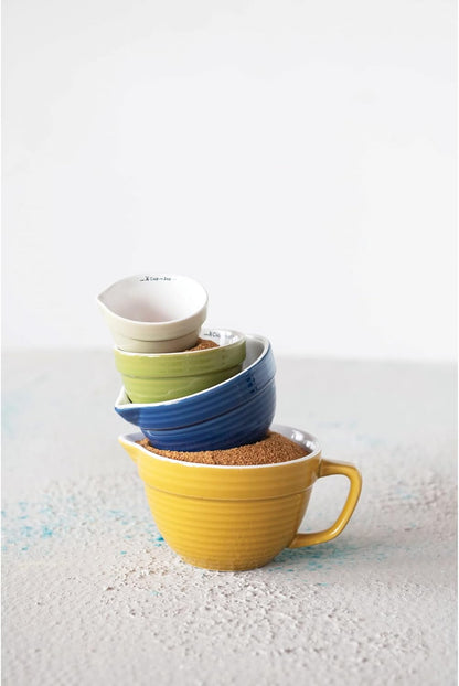 Creative Co-Op Bowl Shaped Measuring Cups (Set of 4 Sizes)