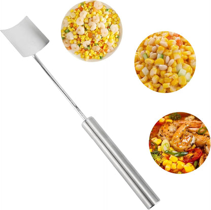 2Pcs Corn Peeler Set, 9.84in Length Corn Stripping Tool with Ergonomic Handle, Stainless Steel Corn Cob Peeler for Home, Restaurants, Canteens