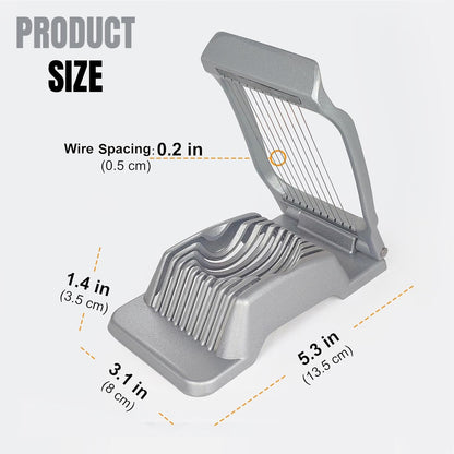 OCHI Stainless Steel Egg Slicer, Heavy Duty Aluminum Cutter for Hard Boiled Eggs, Dishwasher Safe, Perfect for Strawberries & Soft Fruits