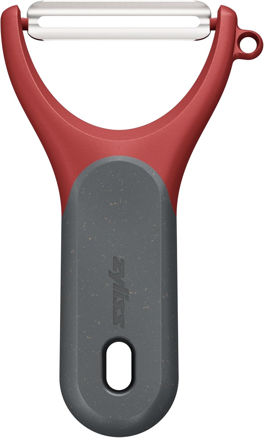 Zyliss Swivel Peeler – Ultra-Sharp Stainless Steel Blade for Potatoes, Carrots & Soft Fruits – Ergonomic Wheatstraw Grip – Built-in Eye Cutter & Safety Cover – Dishwasher Safe – Vegetable Peeler