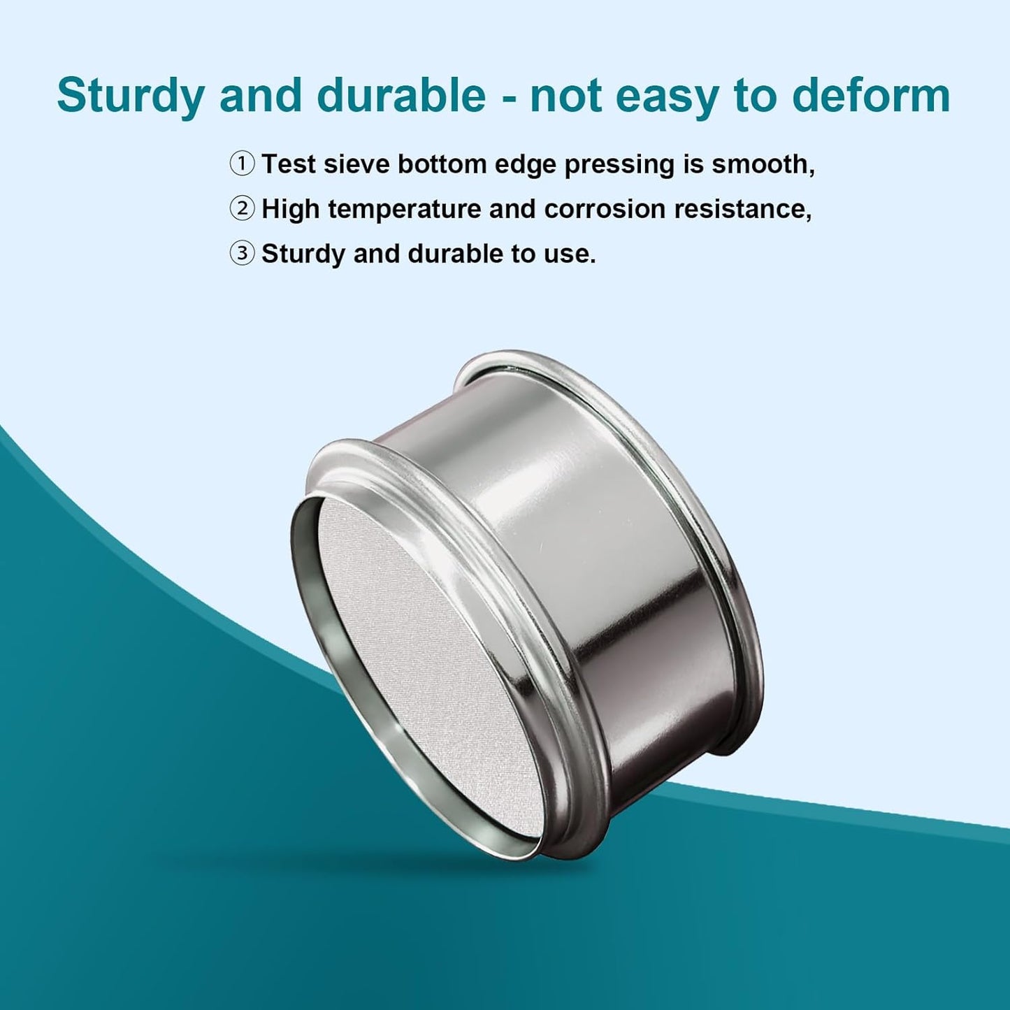 Full 304 Stainless Steel Mesh Sieve Screen, LVDALAB 100 Mesh (0.15mm) Aperture, 2.4inch(6CM) Dia Standard Sample Analysis Test Sieves Sifters Strainer for Industrial Laboratory Homes