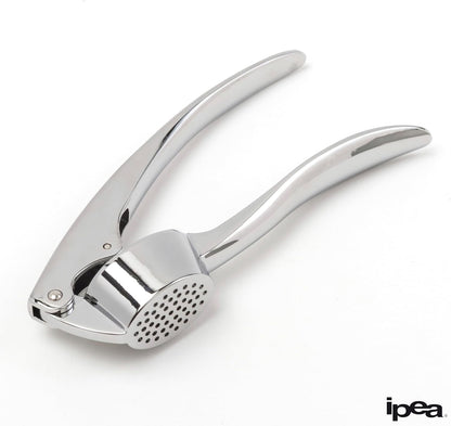 IPEA Stainless Steel Garlic Press for Garlic, Ginger, Chilli – Super Solid – Elegant Design – Professional Kitchen Garlic Press for Squeezing Nuts and Foods – Crusher – Easy to Clean