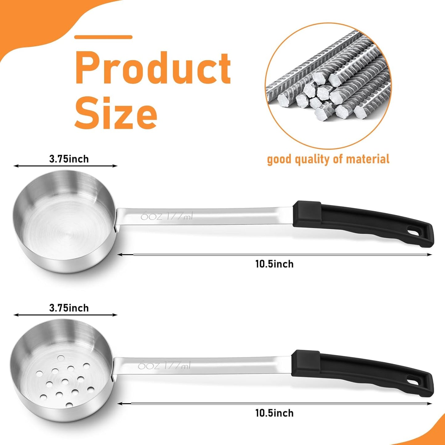 Teenyyou 4 Pcs Portion Control Serving Spoons Portion Control Spoons Ladle Scoops Food Measuring Utensils Proportion Manage Slotted and Unslotted Scoops for Weight Loss(Green,4oz)