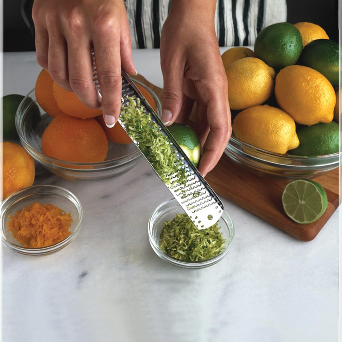 Microplane Twin-Pack: Durable 12" Stainless Citrus Zester with Cover for Kitchen