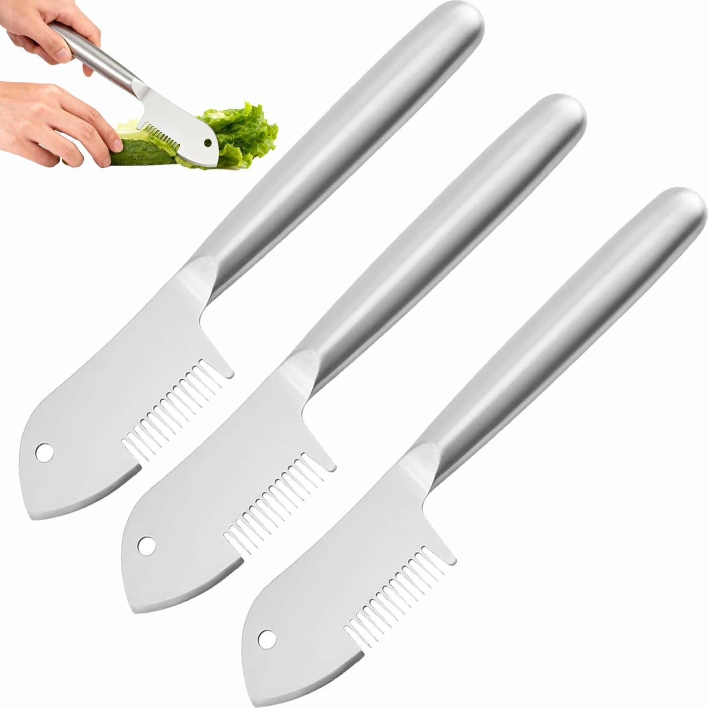 Stainless Steel Multi-purpose Julienne Peeler, Precision Julienne Blade, Vegetable Julienne Slicer Quick & Easy Kitchen Shredder Tool for Fruit, Potatoes, Carrot (2pcs)