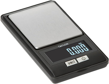 Taylor High-Precision Digital Portioning Scale with Cover, 16OZ/500G, Black