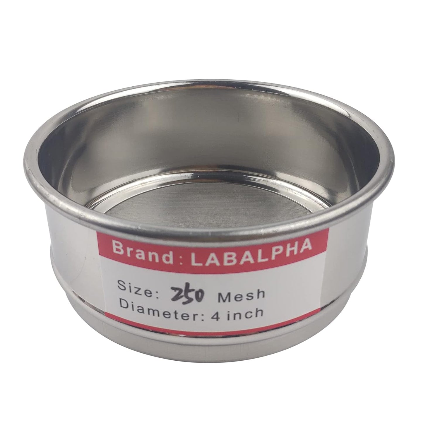 LABALPHA 70 Mesh Lab Sieves, Test Sieve #70 Mesh, 4'' Diameter, 304 Stainless Steel Wire Cloth (0.22mm)