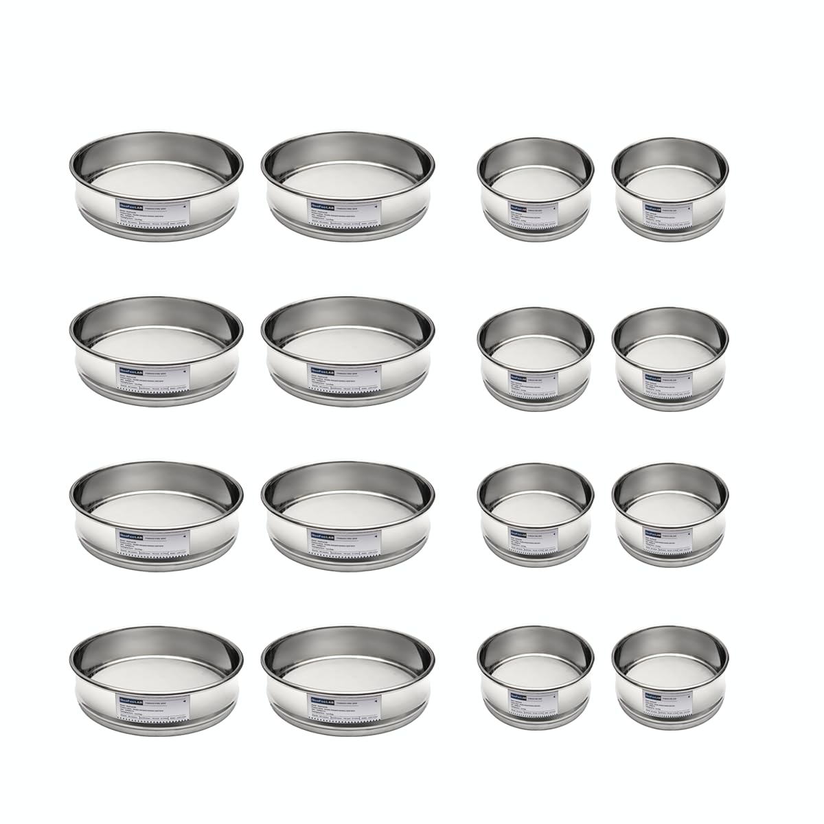 Lab Sieves 150 Mesh, Economy Test Sieve #150 Mesh, 8'' Diameter, 304 Stainless Steel Wire Cloth φ20×4.5cmm