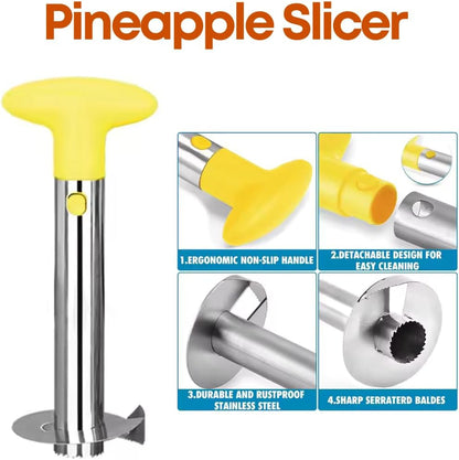 3PCS Stainless Steel Apple, Avocado & Pineapple Slicer Set – Heavy-Duty Corer & Cutter with Reinforced Blade for Quick & Easy Fruit Cutting Prep – Sharp, Durable & Ergonomic Kitchen Tool”