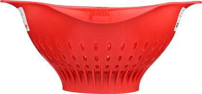 Preserve Small Colander, Made from Recycled Plastic, 1.5 Quart Capacity, Red